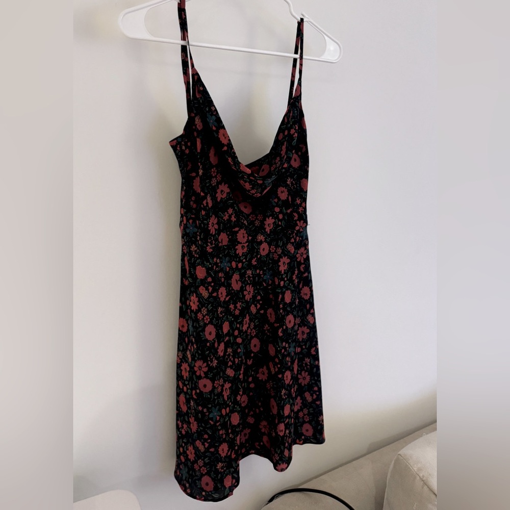 Realisation Par Black and Red Floral Mini Dress